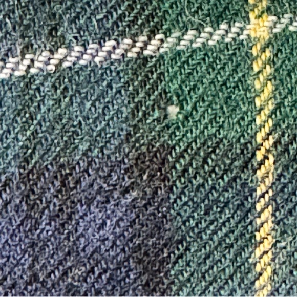 Vintage LL Bean Plaid Tartan Trousers Blue Green White 70s 80s unisex size m - Picture 13 of 14